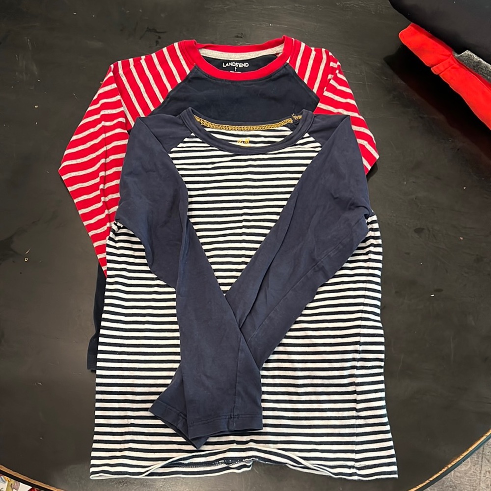 EUC Duo of sz 7 long sleeve H&M and Land’s End shirts
